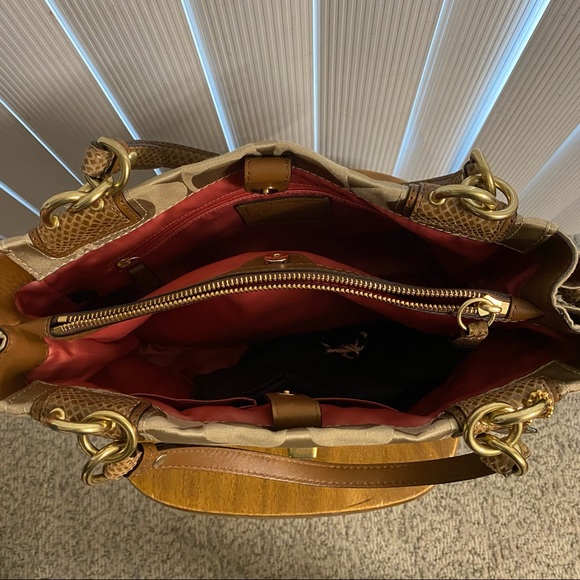 Caramel and Tan Coach Purse - Picture 3 of 4